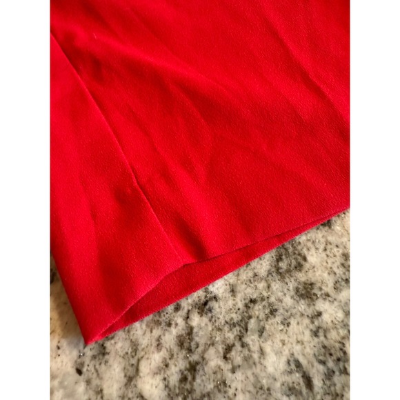 Lane Bryant Red Paperbag Waist Tapered Leg Career Pants Womens Size 18 Tie Belt - Picture 2 of 7